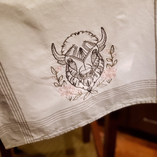 Embroidered Tea Towel