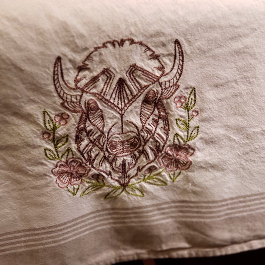 Embroidered Tea Towel